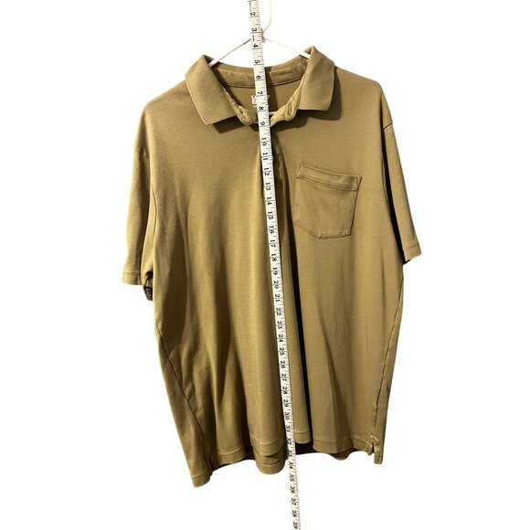 Lands End Traditional Fit Polo Shirt - Size Large Olive Knit - Picture 2 of 3